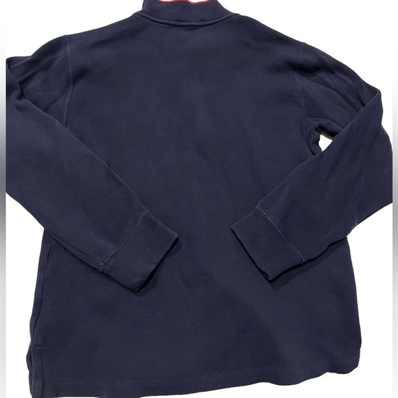 Polo by Ralph Lauren Vintage 100% Cotton Mock Turtleneck 1/4 Zip Sz L - Picture 7 of 7